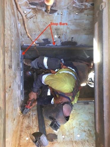 Photo 5 Stop Bars in Place